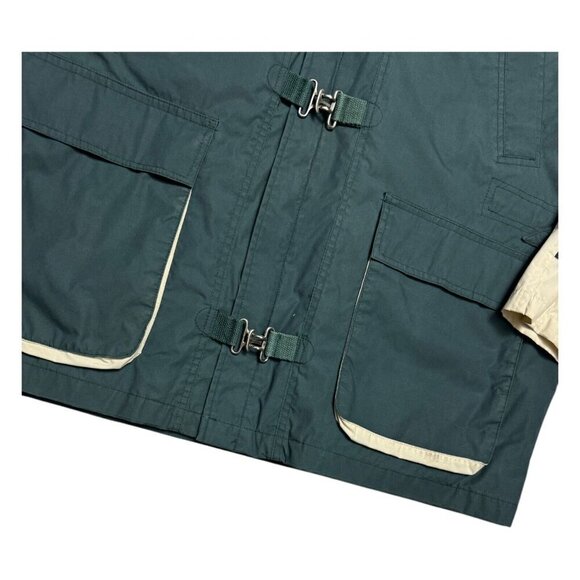 GANT VINTAGE 90s Waterproof Rain Bomber Windbreaker Green Jacket Mens XL - Picture 3 of 8